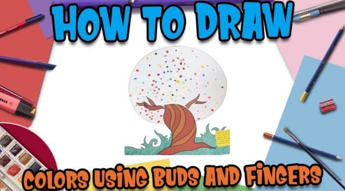 How to Draw using Buds and Fingers step by step for Kids| Drawing Tutorials for Kids!