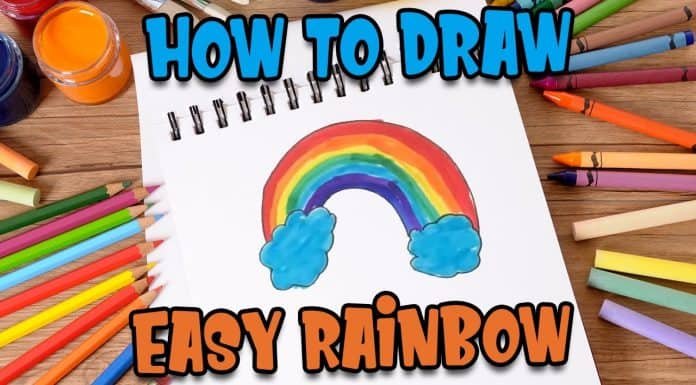 How to draw easy Rainbow Drawing for kids step by step | Drawing Tutorials for Kids