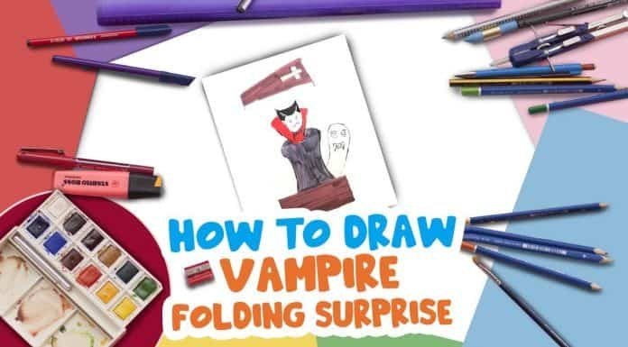How to Draw Vampire Folding Surprise step by step? | Drawing Tutorial for Kids