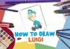 How to draw luigi How to Draw easy Luigi step by step for Kids| Drawing Tutorials for Kids!