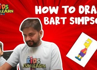 How to Draw easy Bart Simpson step by step for Kids| Drawing Tutorials for Kids!