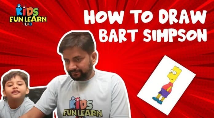 How to Draw easy Bart Simpson step by step for Kids| Drawing Tutorials for Kids!