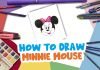 How to draw minnie mouse for kids step by step
