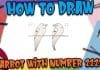 How to Draw easy Parrot with Number 2222 step by step for Kids | Simple Drawing Tutorials!