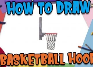 How to Draw easy Basketball Hoop step by step for Kids| Drawing Tutorials for Kids!