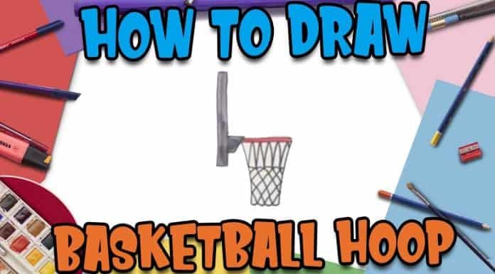 How to Draw easy Basketball Hoop step by step for Kids| Drawing Tutorials for Kids!
