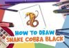 How to Draw easy Cobra Snake step by step for Kids| Drawing Tutorials for Kids!