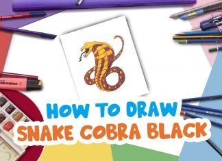 How to Draw easy Cobra Snake step by step for Kids| Drawing Tutorials for Kids!