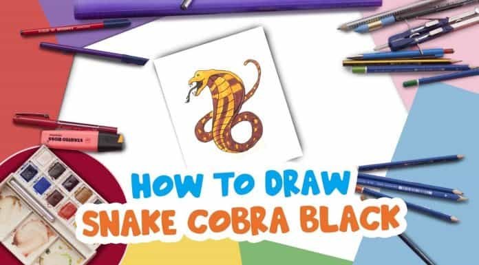How to Draw easy Cobra Snake step by step for Kids| Drawing Tutorials for Kids!
