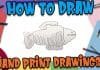 How to Draw easy Hand Print step by step for Kids | Drawing Tutorials for Kids!