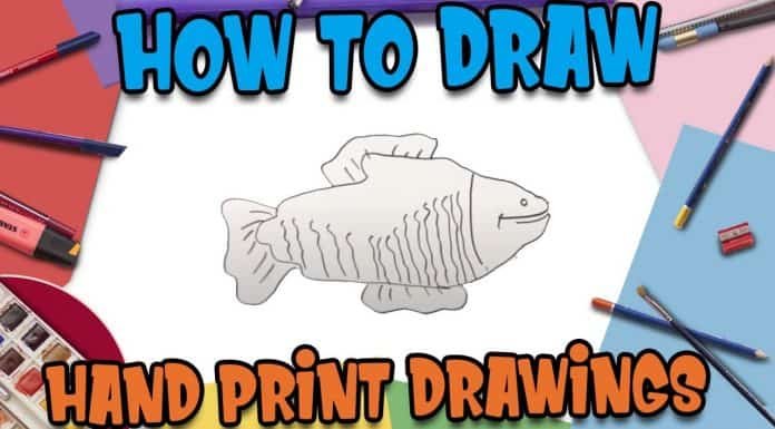 How to Draw easy Hand Print step by step for Kids | Drawing Tutorials for Kids!