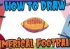 How to Draw easy American Football step by step for Kids | Drawing Tutorials for Kids!