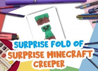 Surprise Fold Folding Surprise Minecraft Creeper Folding