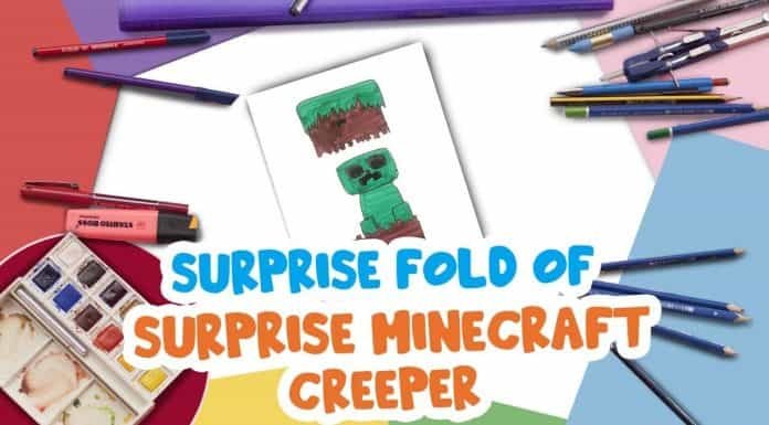 Surprise Fold Folding Surprise Minecraft Creeper Folding
