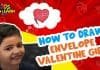 How to draw envelope valentine gift for mom
