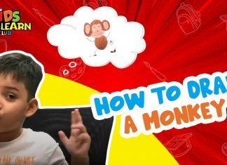 How to Draw easy Monkey step by step for Kids| Drawing Tutorials for Kids!