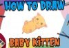 How to Draw easy Baby Kitten step by step for Kids| Drawing Tutorials for Kids!