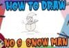 Easy Drawing for kids Step by step Number 8 Snow Man