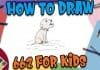 How to Draw easy Dog with Number 662 step by step for Kids| Simple Drawing Tutorials!
