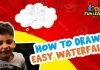 How to Draw easy Waterfall step by step for Kids| Drawing Tutorials for Kids!