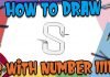 How to Draw S with Number 1111 step by step for Kids | Simple Drawing Tutorials!