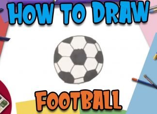How to Draw easy Football step by step for Kids | Drawing Tutorials for Kids!