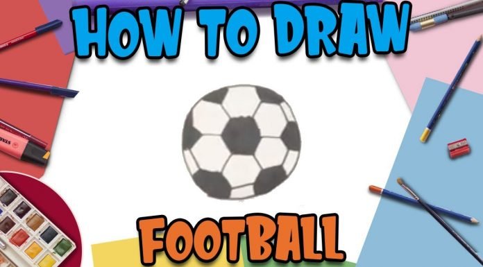 How to Draw easy Football step by step for Kids | Drawing Tutorials for Kids!