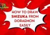 How to draw shizuka easy step by step