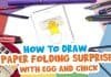 How to Draw a Paper Folding Surprise with egg and chick step by step | Drawing Tutorials for Kids