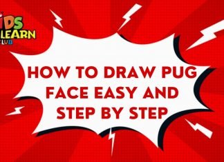 How to draw Pug face easy and step by step? | Drawing Tutorials for Kids