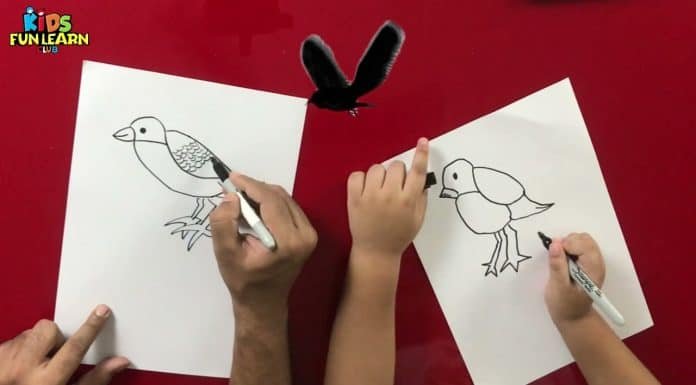 How to Draw easy Bird step by step for Kids | Drawing Tutorials for Kids!