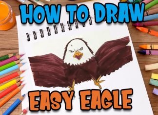 How to Draw easy Eagle step by step for Kids Drawing Tutorials for Kids!