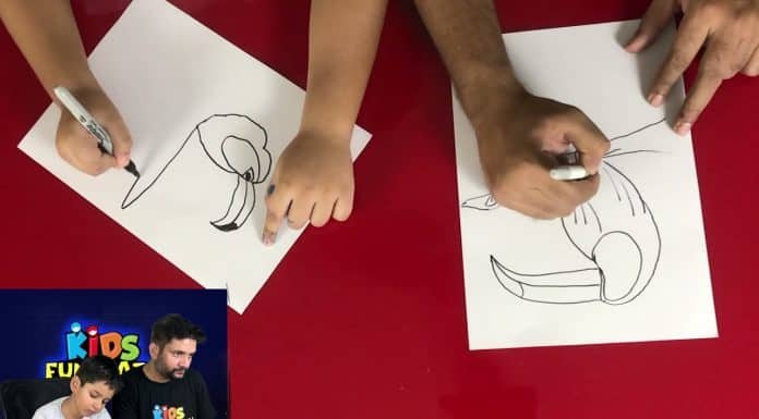 How to Draw easy Toucan Bird step by step for Kids | Drawing Tutorials for Kids!