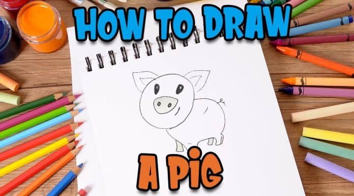 How to Draw easy Pig step by step for Kids| Drawing Tutorials for Kids!