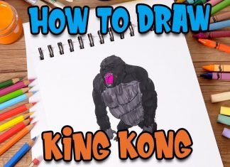 How to Draw easy King Kong step by step for Kids | Drawing Tutorials for Kids!