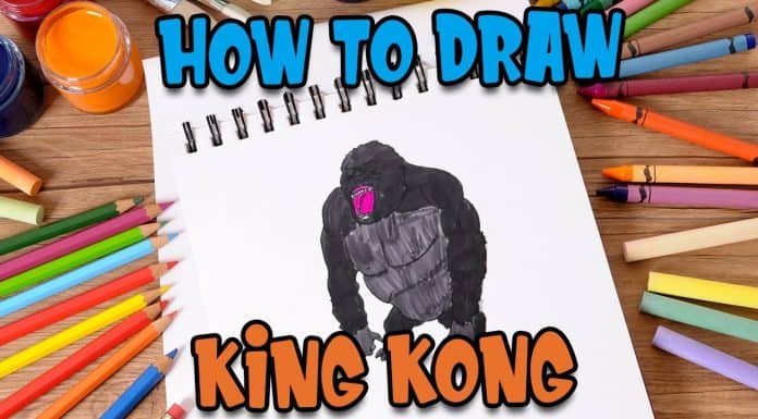 How to Draw easy King Kong step by step for Kids | Drawing Tutorials for Kids!