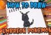 How to draw Umbreon Pokemon for kids with Parikshet and Kids Fun Learn Club