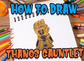 How to draw Thanos Gauntlet | Super Heroes | Drawings with Parikshet and Kids Fun Learn Club