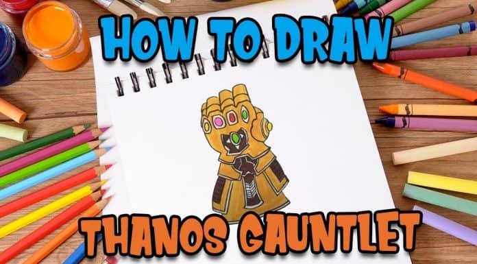 How to draw Thanos Gauntlet | Super Heroes | Drawings with Parikshet and Kids Fun Learn Club