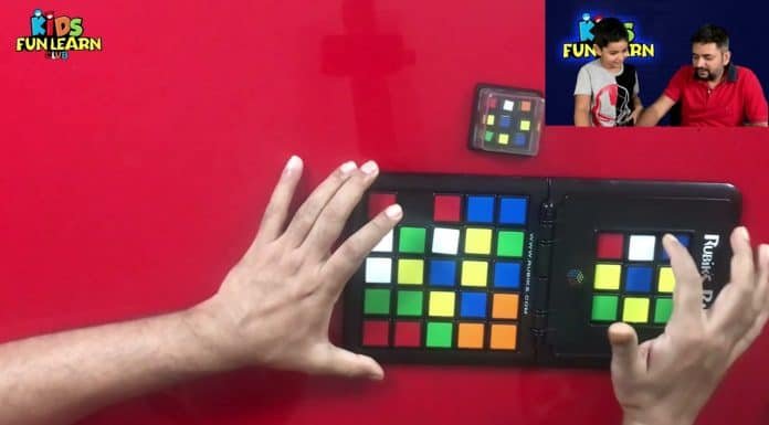 Parikshet and Dad participates in Rubiks race | Kids Fun Learn Club