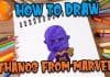 How to draw Thanos from from Marvel – super heroes by Kids fun learn club