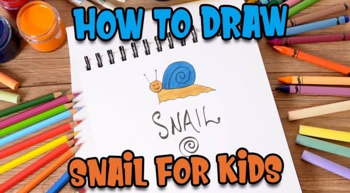 How to draw snail for kids step by step with Parikshet and Kids Fun Learn Club