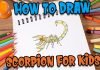How to draw scorpion for kids by Parikshet and Kids Fun Learn Club