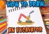 How to draw an excavator with Parikshet and kids fun learn club
