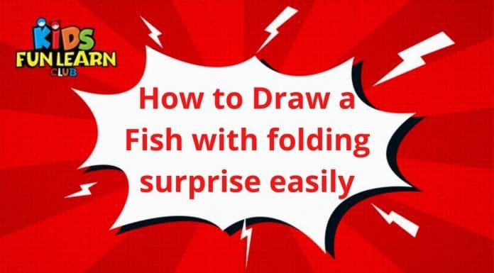 How to Draw a Fish with folding surprise easily and step by step | Drawing Tutorials for Kids