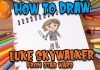 How to Draw Luke Skywalker from Star Wars | Easy drawings with Parikshet and Kids Fun Learn Club