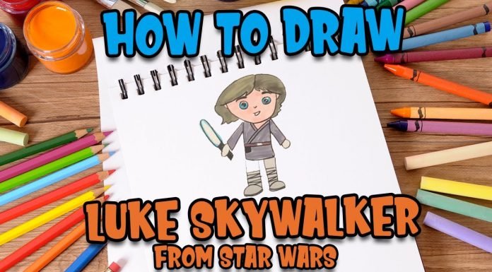 How to Draw Luke Skywalker from Star Wars | Easy drawings with Parikshet and Kids Fun Learn Club