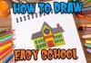 How to Draw easy School step by step for Kids | Drawing Tutorials for Kids!