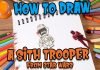 How to Draw a Sith trooper from Star Wars with Kids Fun Learn Club