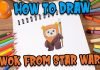 How to draw ewok from star wars | Easy step by step drawing with Kids Fun Learn Club